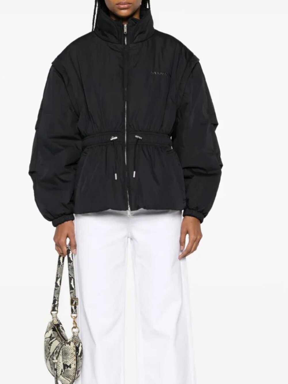 ISABEL MARANT Dastyni navy blue jacket with detachable sleeves